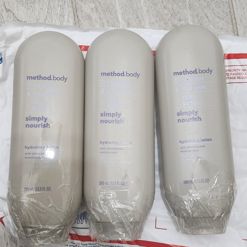 Set Of 3 Method Body Simply Nourish Hydrating Lotion
